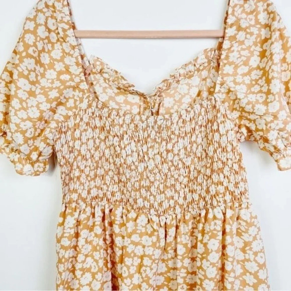MISSGUIDED Tie Bust Milkmaid Floral‎ Dress Size 8 - Picture 7 of 8